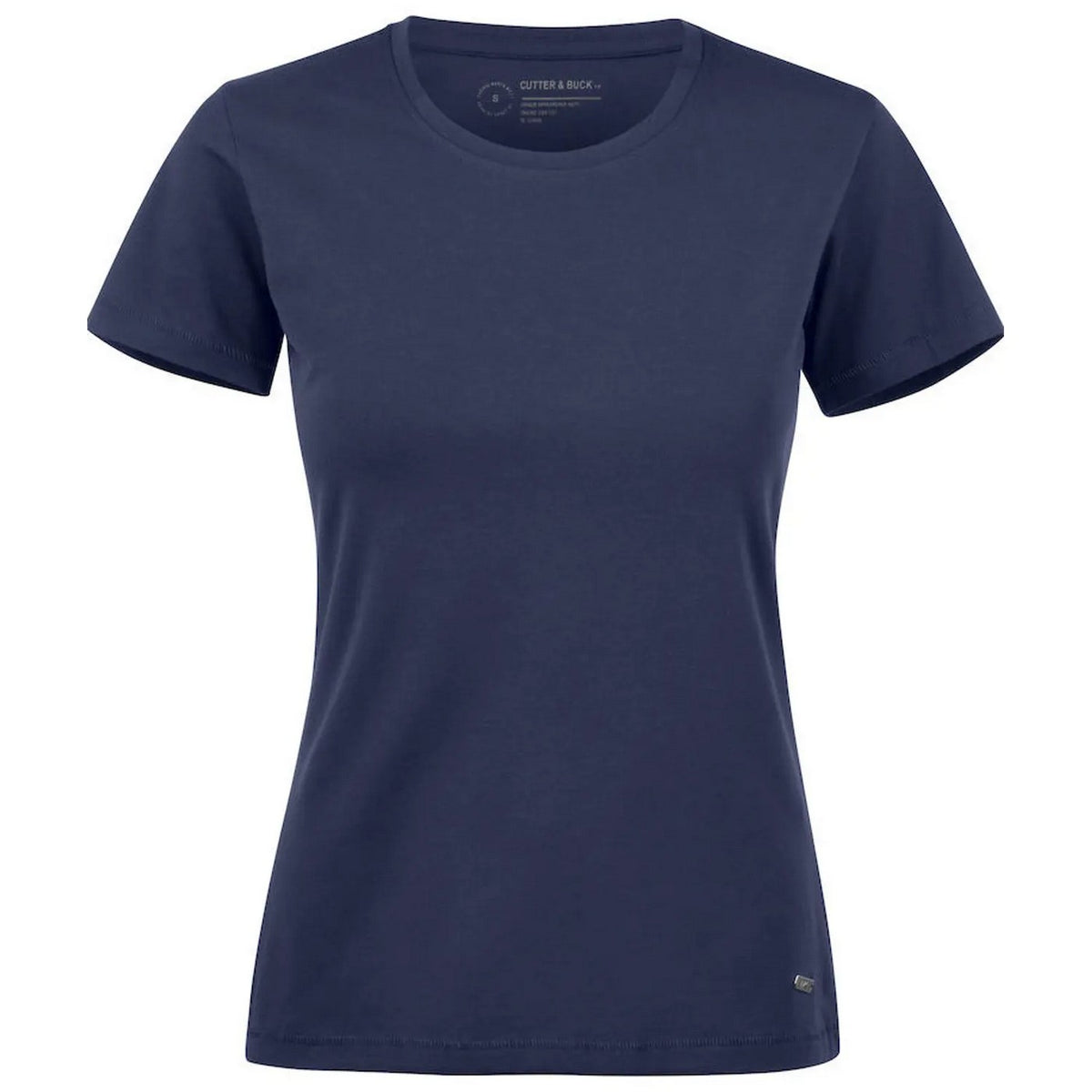 Dark Navy - Front - Cutter & Buck Womens-Ladies Manzanita Round Neck Fitted T-Shirt