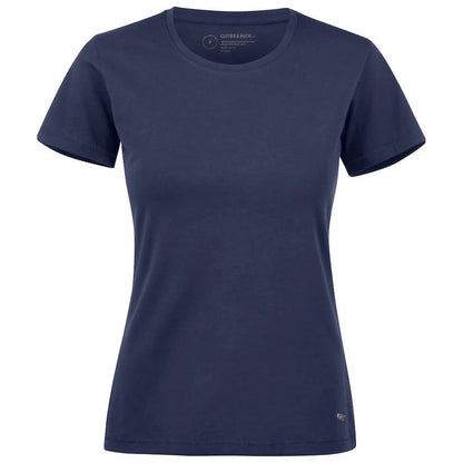 Dark Navy - Front - Cutter & Buck Womens-Ladies Manzanita Round Neck Fitted T-Shirt
