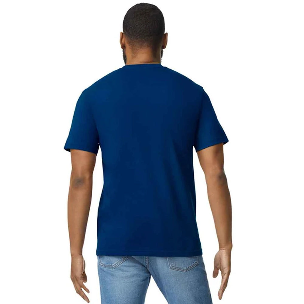 Navy Blue - Back - Gildan Mens Softstyle Enzyme Washed Midweight T-Shirt