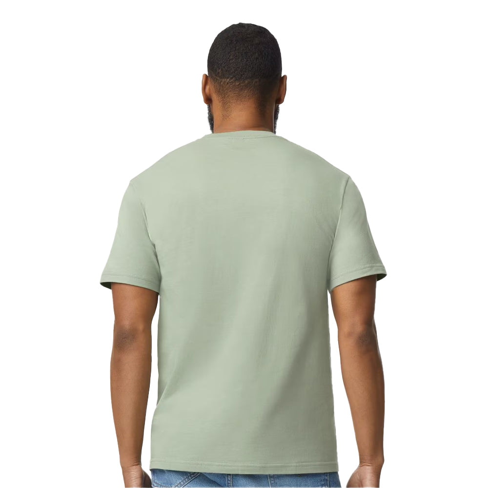 Sage - Back - Gildan Mens Softstyle Enzyme Washed Midweight T-Shirt