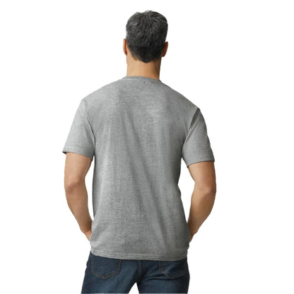 Sport Grey - Back - Gildan Mens Softstyle Enzyme Washed Midweight T-Shirt