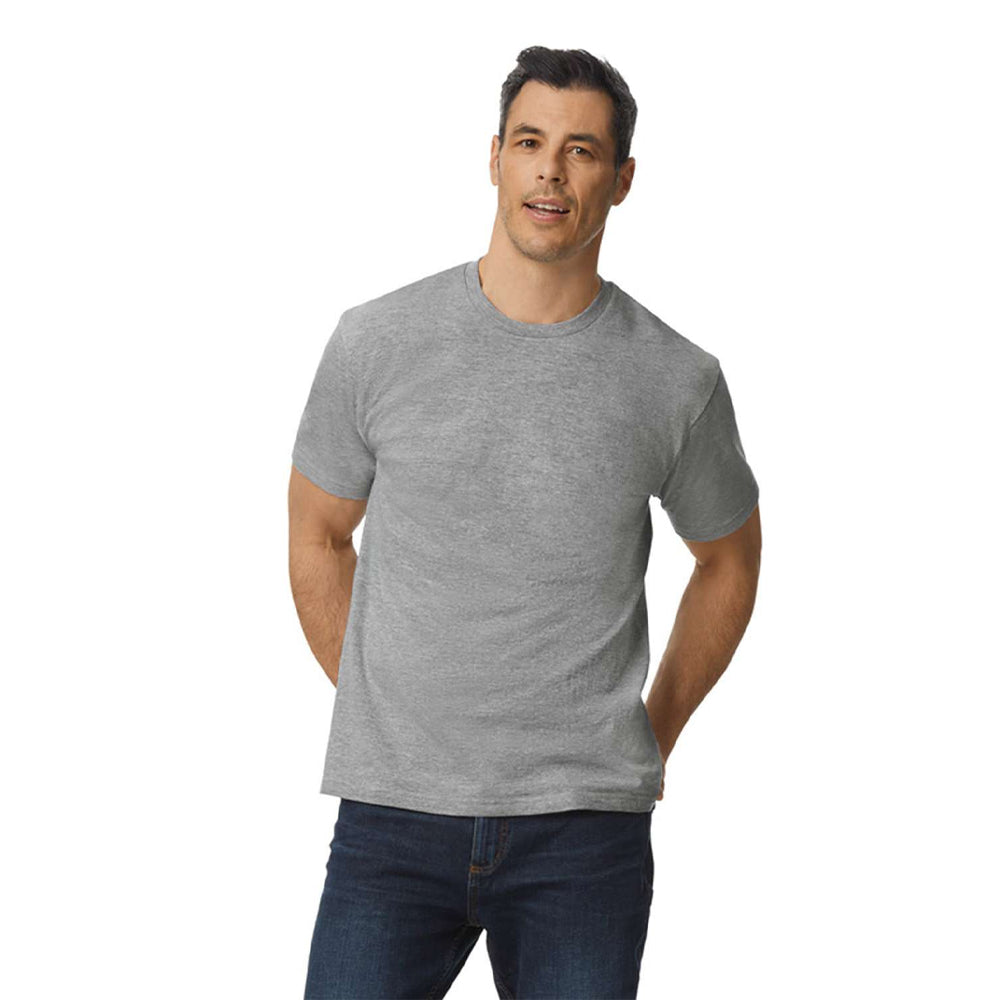 Sport Grey - Side - Gildan Mens Softstyle Enzyme Washed Midweight T-Shirt