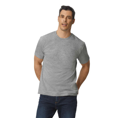 Sport Grey - Side - Gildan Mens Softstyle Enzyme Washed Midweight T-Shirt