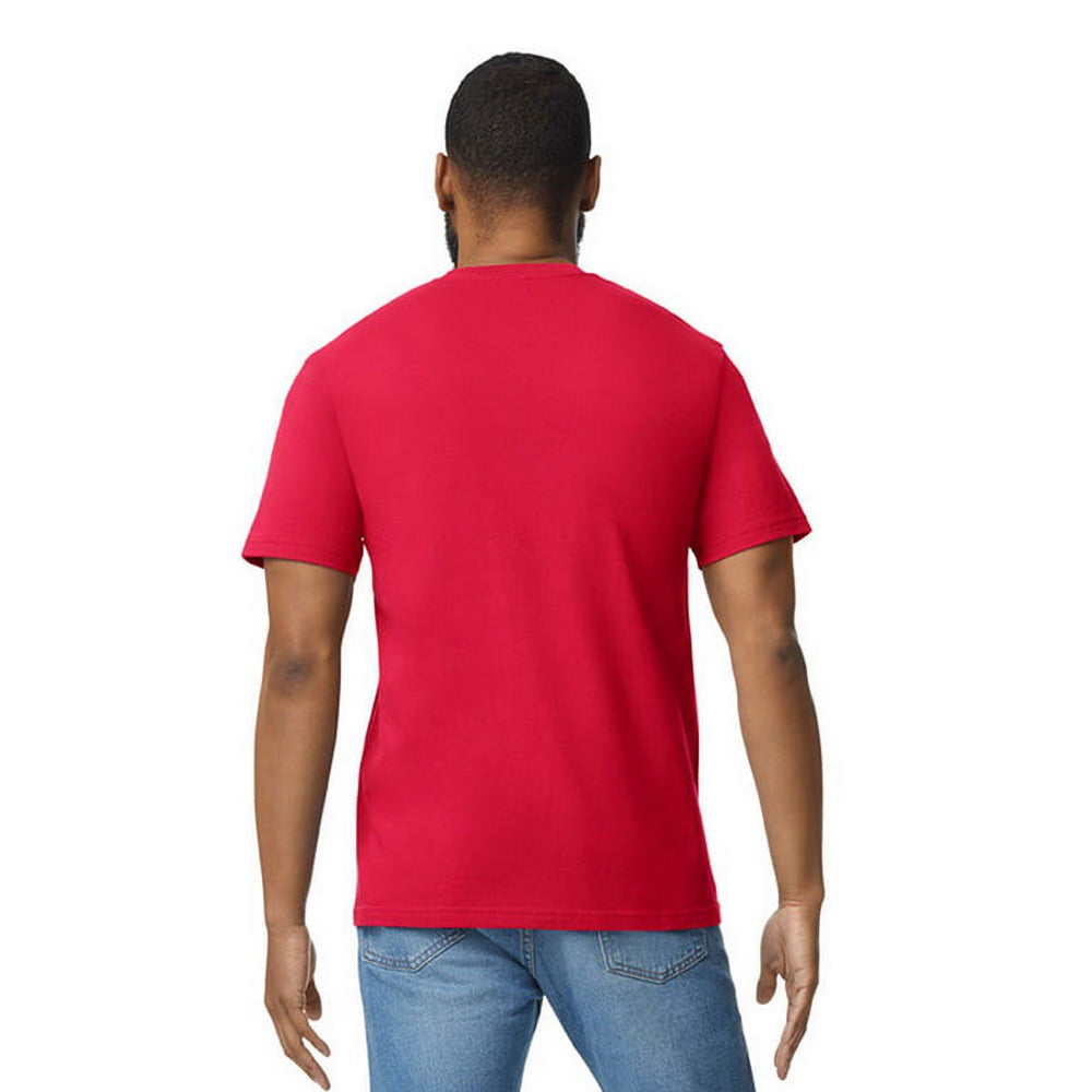 Red - Back - Gildan Mens Softstyle Enzyme Washed Midweight T-Shirt