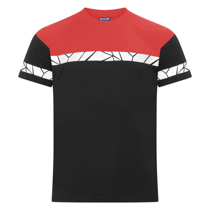 Black-Red - Front - Projob Mens Progression 7001 T-Shirt
