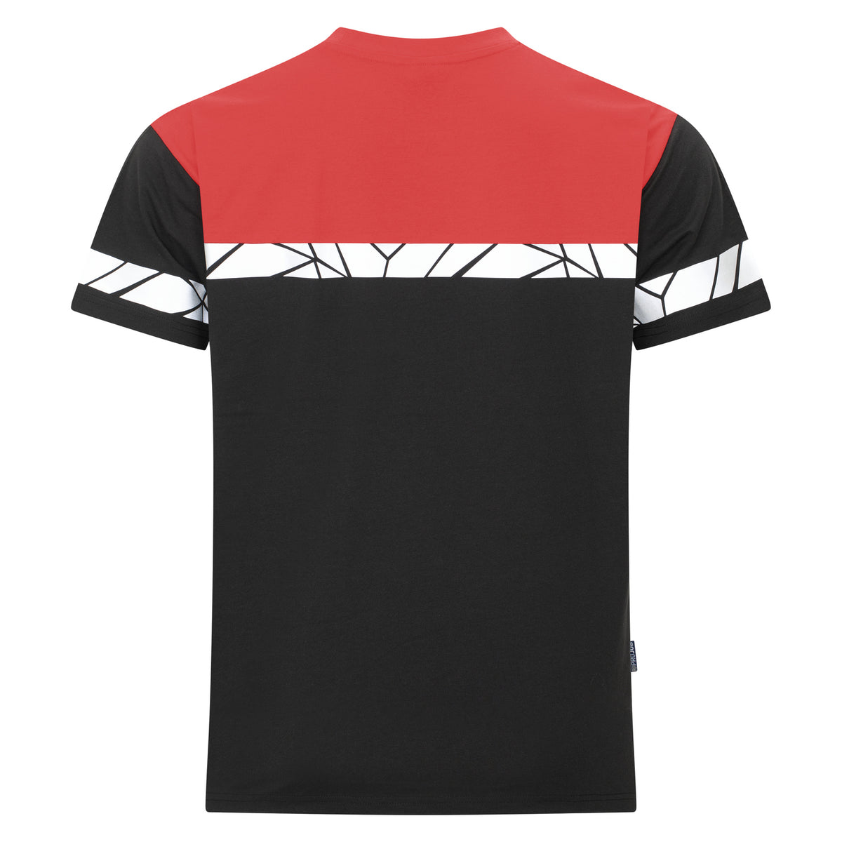 Black-Red - Back - Projob Mens Progression 7001 T-Shirt