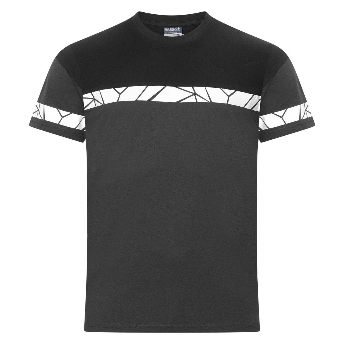Grey-Black - Front - Projob Mens Progression 7001 T-Shirt