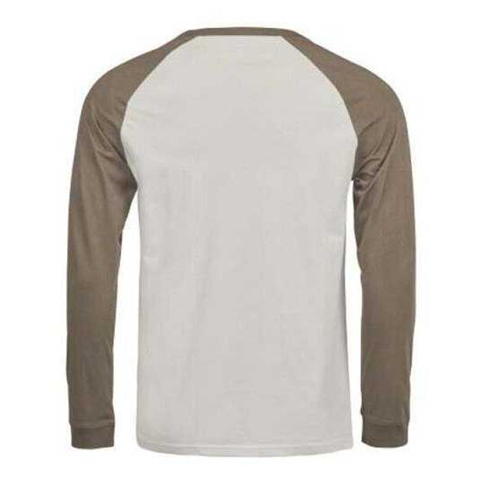 Cement-Clay - Back - Tee Jays Mens Unlabeled Long-Sleeved Baseball T-Shirt