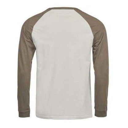 Cement-Clay - Back - Tee Jays Mens Unlabeled Long-Sleeved Baseball T-Shirt