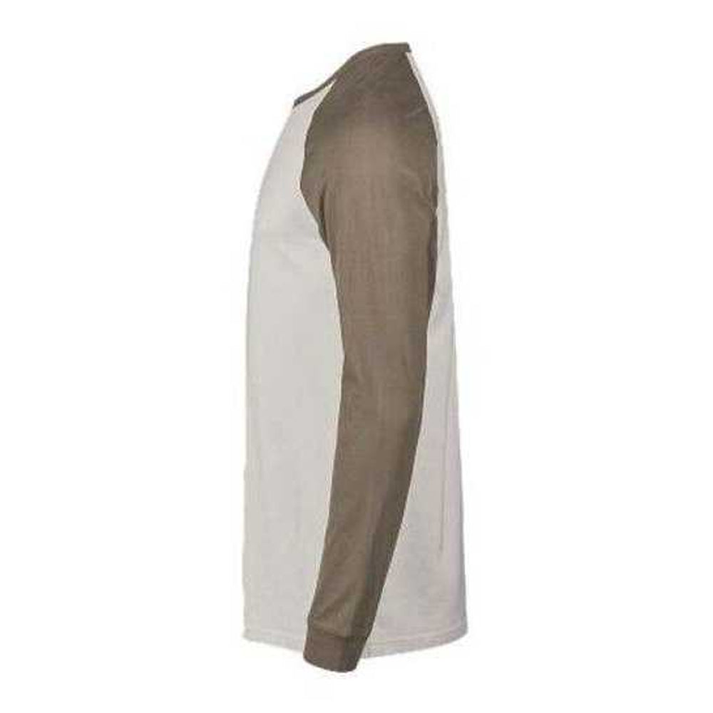 Cement-Clay - Side - Tee Jays Mens Unlabeled Long-Sleeved Baseball T-Shirt