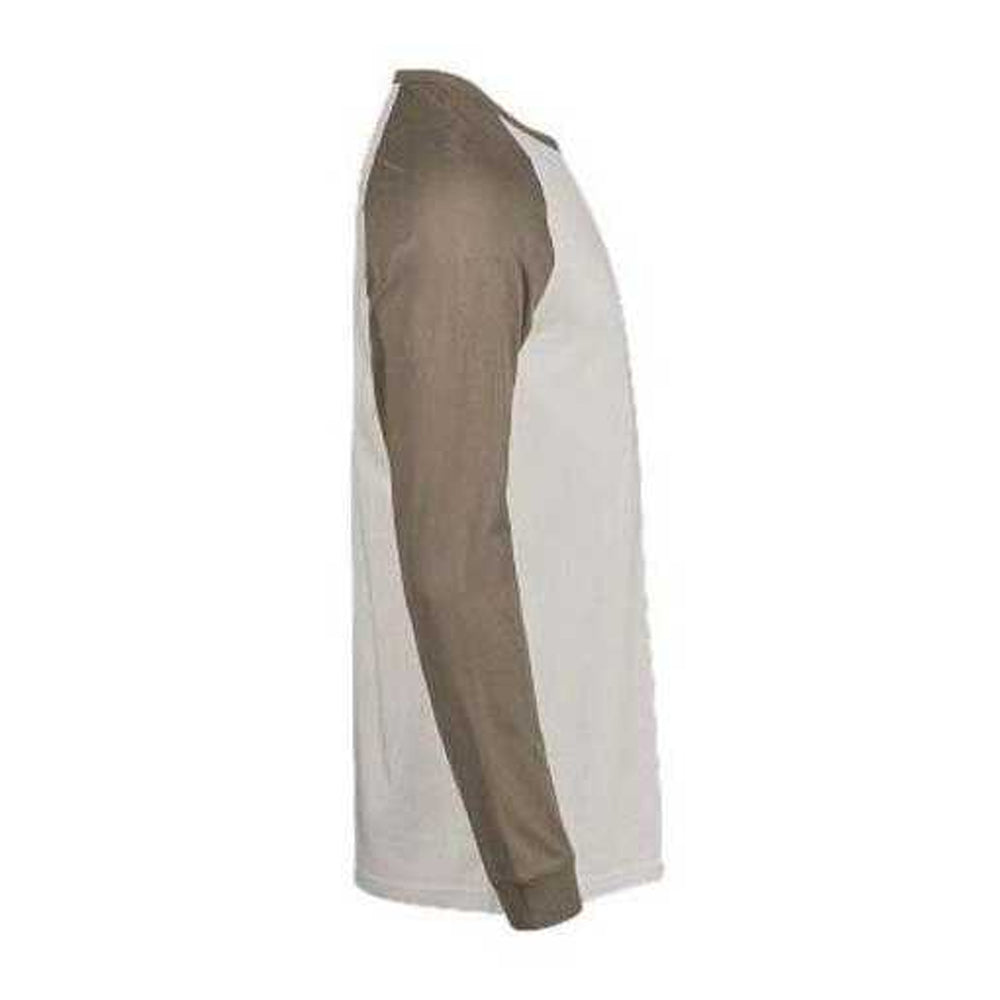 Cement-Clay - Lifestyle - Tee Jays Mens Unlabeled Long-Sleeved Baseball T-Shirt