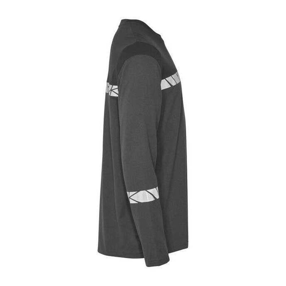 Grey-Black - Lifestyle - Projob Mens Progression 7002 Long-Sleeved T-Shirt