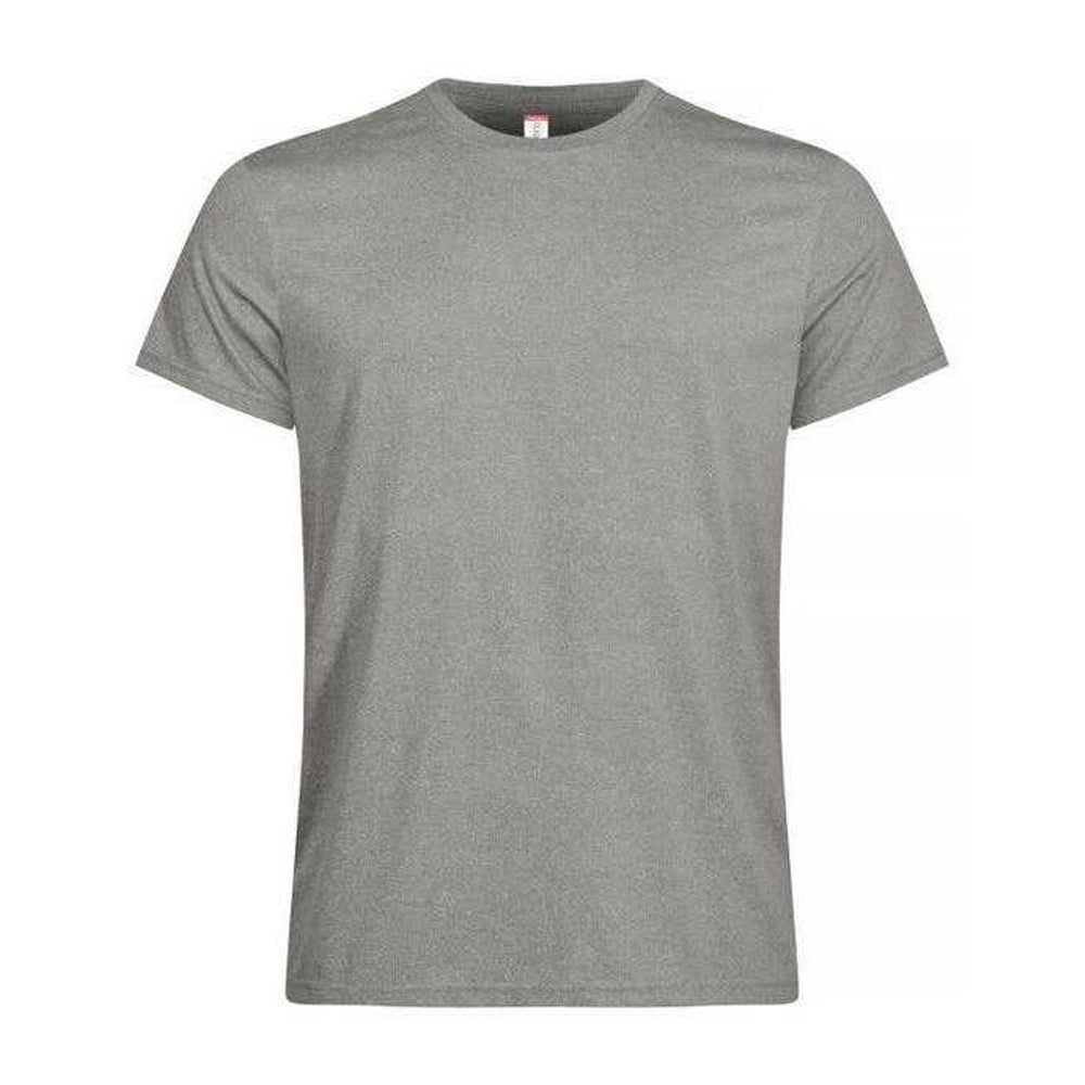 Grey Melange - Front - Clique Mens Basic Active T-Shirt