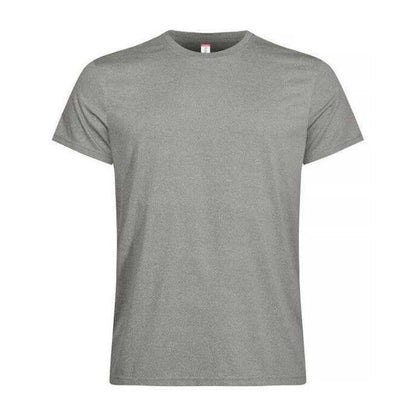 Grey Melange - Front - Clique Mens Basic Active T-Shirt