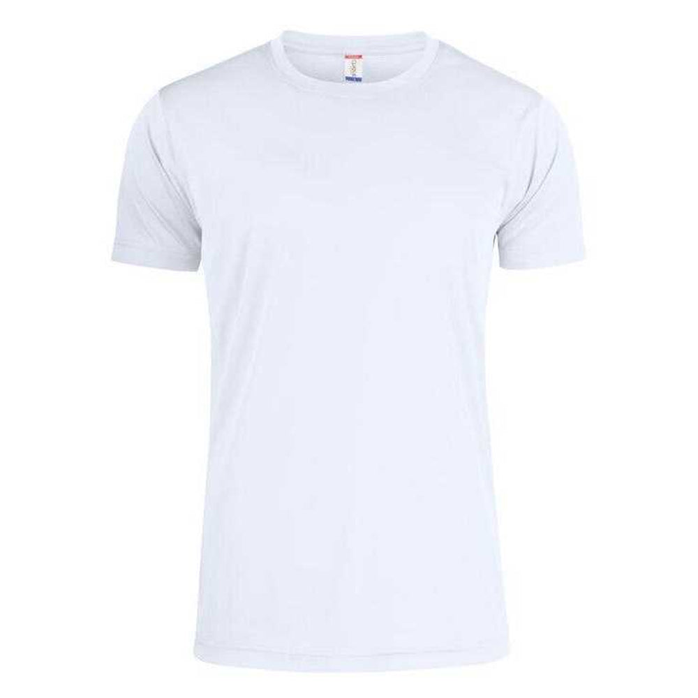 White - Front - Clique Mens Basic Active T-Shirt