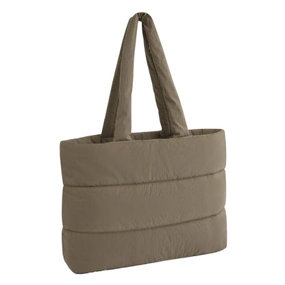 Earthy Green - Front - Bagbase Quilted Tote Bag