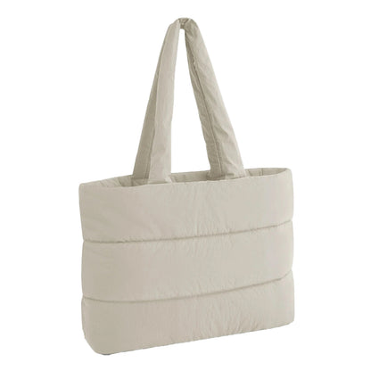 Natural Stone - Front - Bagbase Quilted Tote Bag