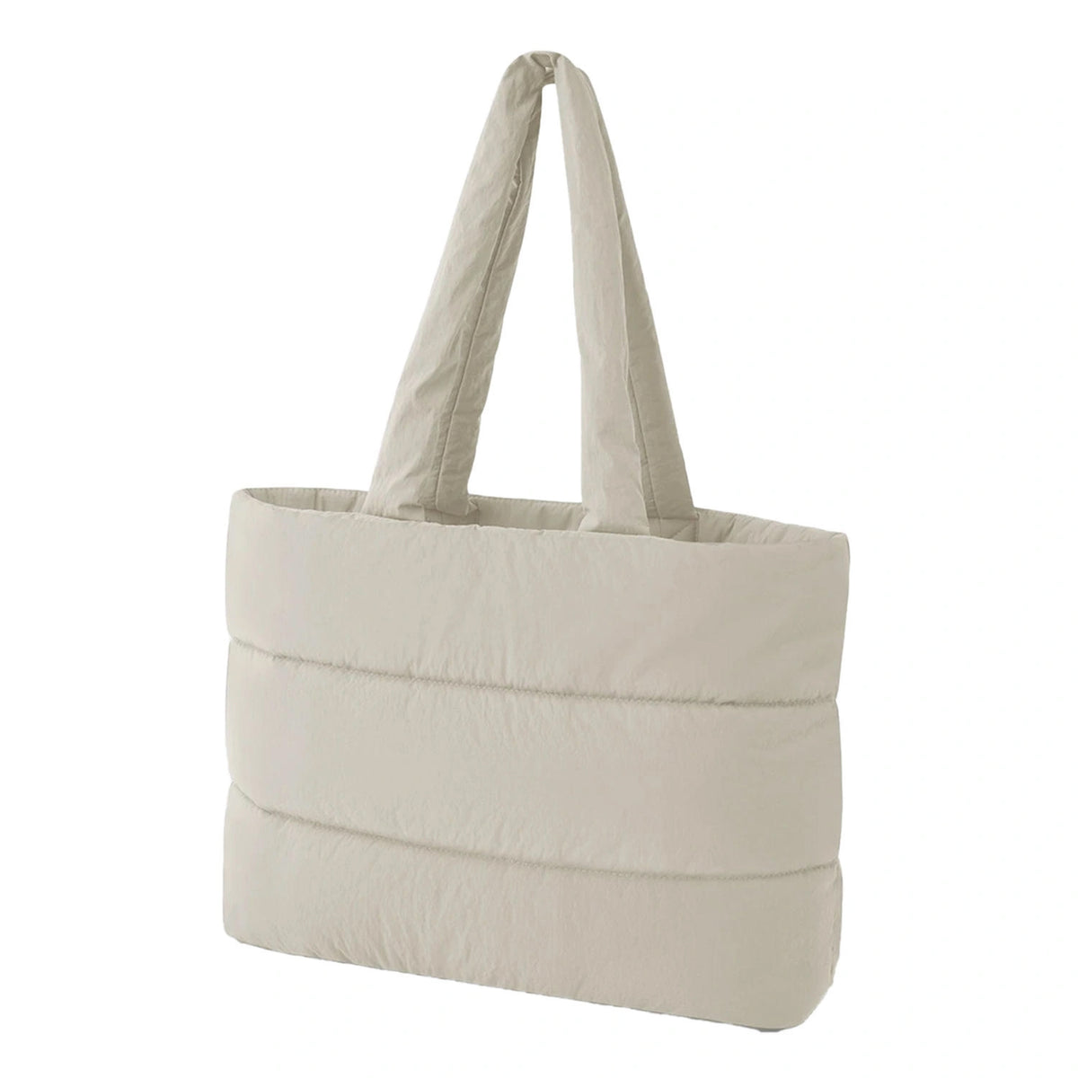 Natural Stone - Back - Bagbase Quilted Tote Bag