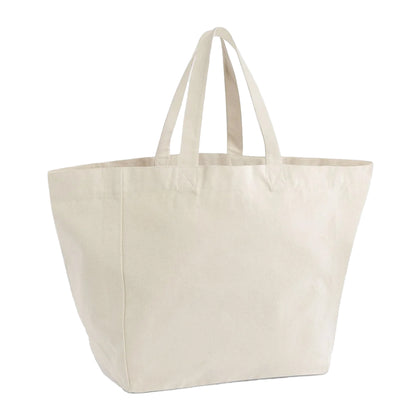 Natural - Front - Westford Mill Striped Oversized Tote Bag