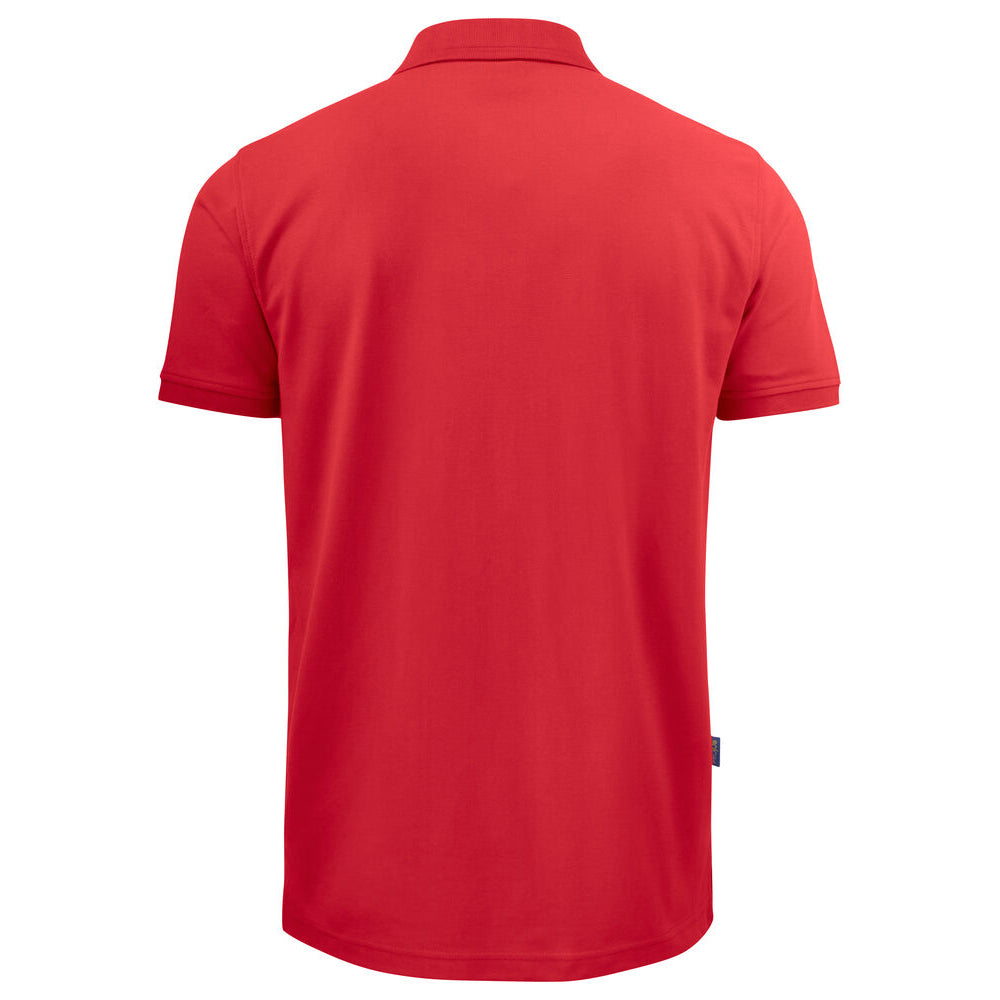 Red - Back - Projob Mens Prio 2021 Pique Polo Shirt