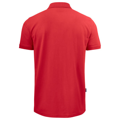 Red - Back - Projob Mens Prio 2021 Pique Polo Shirt