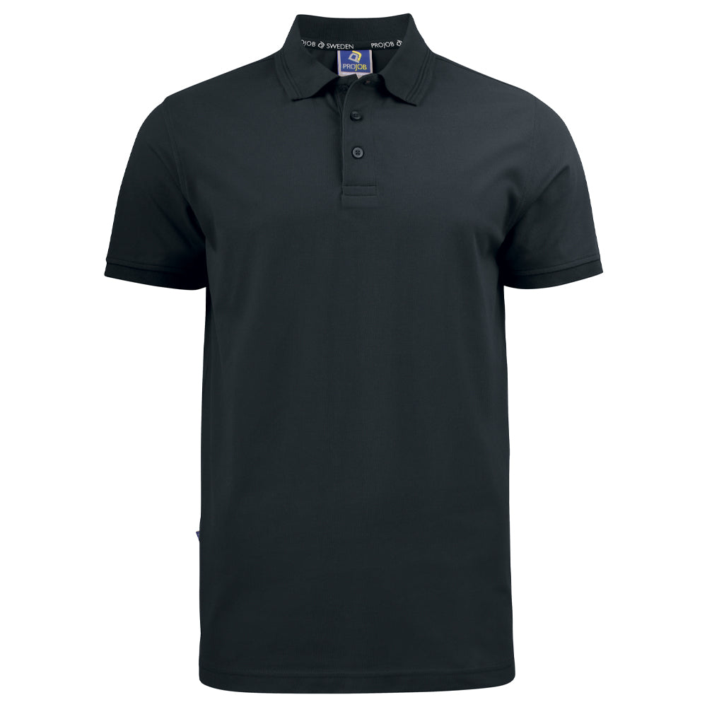 Black - Front - Projob Mens Prio 2021 Pique Polo Shirt