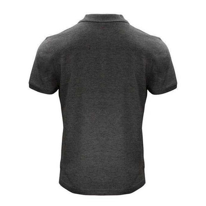 Anthracite Melange - Back - Clique Mens Classic Organic Cotton Polo Shirt
