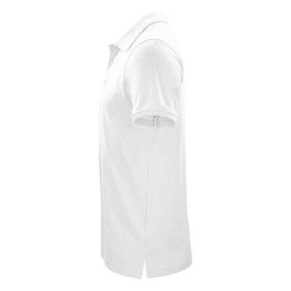 White - Side - Clique Mens Classic Organic Cotton Polo Shirt