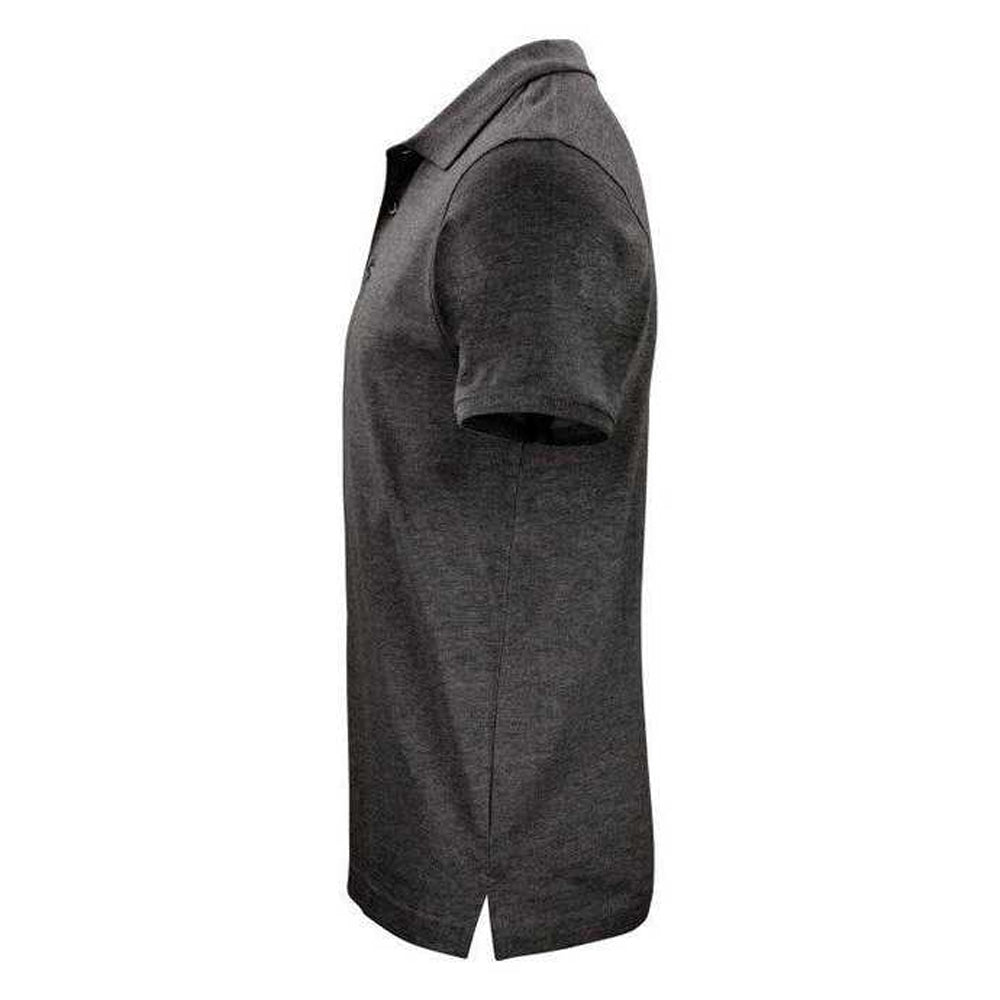 Anthracite Melange - Side - Clique Mens Classic Organic Cotton Polo Shirt