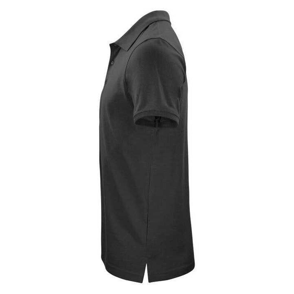 Black - Side - Clique Mens Classic Organic Cotton Polo Shirt