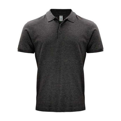 Anthracite Melange - Front - Clique Mens Classic Organic Cotton Polo Shirt
