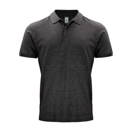 Anthracite Melange - Front - Clique Mens Classic Organic Cotton Polo Shirt