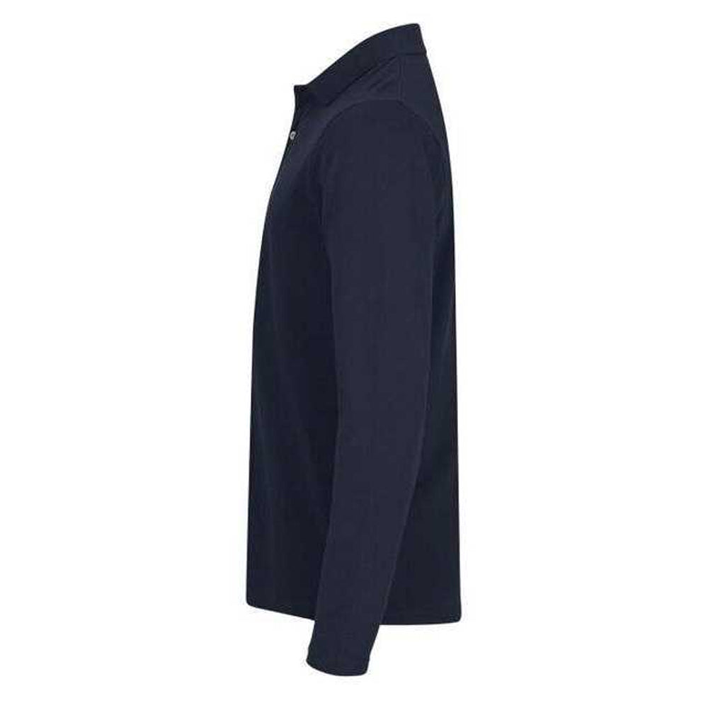 Dark Navy - Side - Clique Mens Premium Stretch Long-Sleeved Polo Shirt