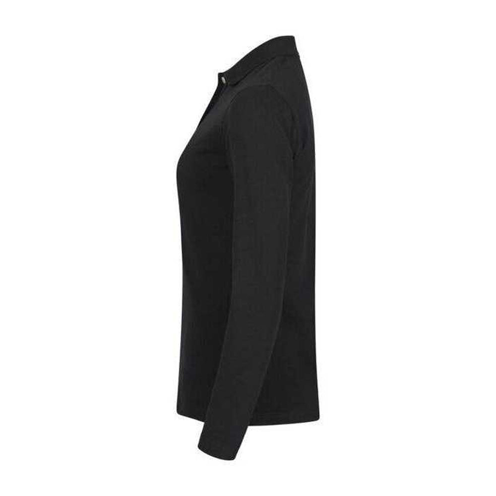 Black - Side - Clique Womens-Ladies Premium Stretch Long-Sleeved Polo Shirt