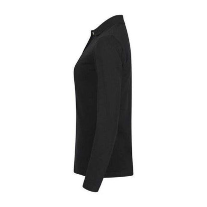 Black - Side - Clique Womens-Ladies Premium Stretch Long-Sleeved Polo Shirt
