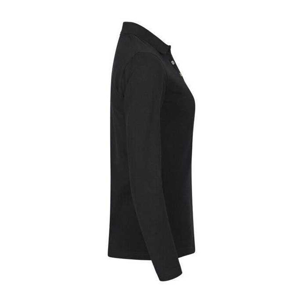 Black - Lifestyle - Clique Womens-Ladies Premium Stretch Long-Sleeved Polo Shirt