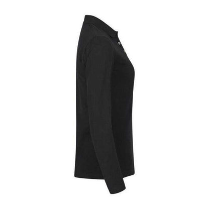 Black - Lifestyle - Clique Womens-Ladies Premium Stretch Long-Sleeved Polo Shirt