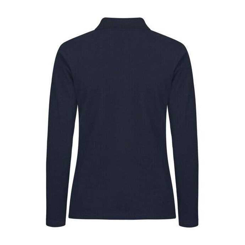Dark Navy - Back - Clique Womens-Ladies Premium Stretch Long-Sleeved Polo Shirt