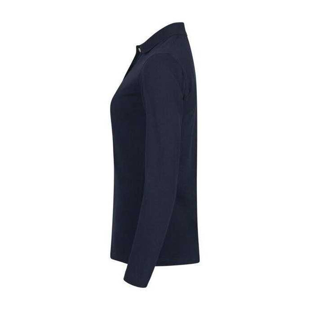 Dark Navy - Side - Clique Womens-Ladies Premium Stretch Long-Sleeved Polo Shirt
