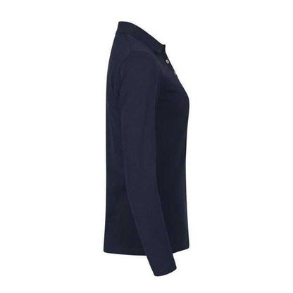 Dark Navy - Lifestyle - Clique Womens-Ladies Premium Stretch Long-Sleeved Polo Shirt