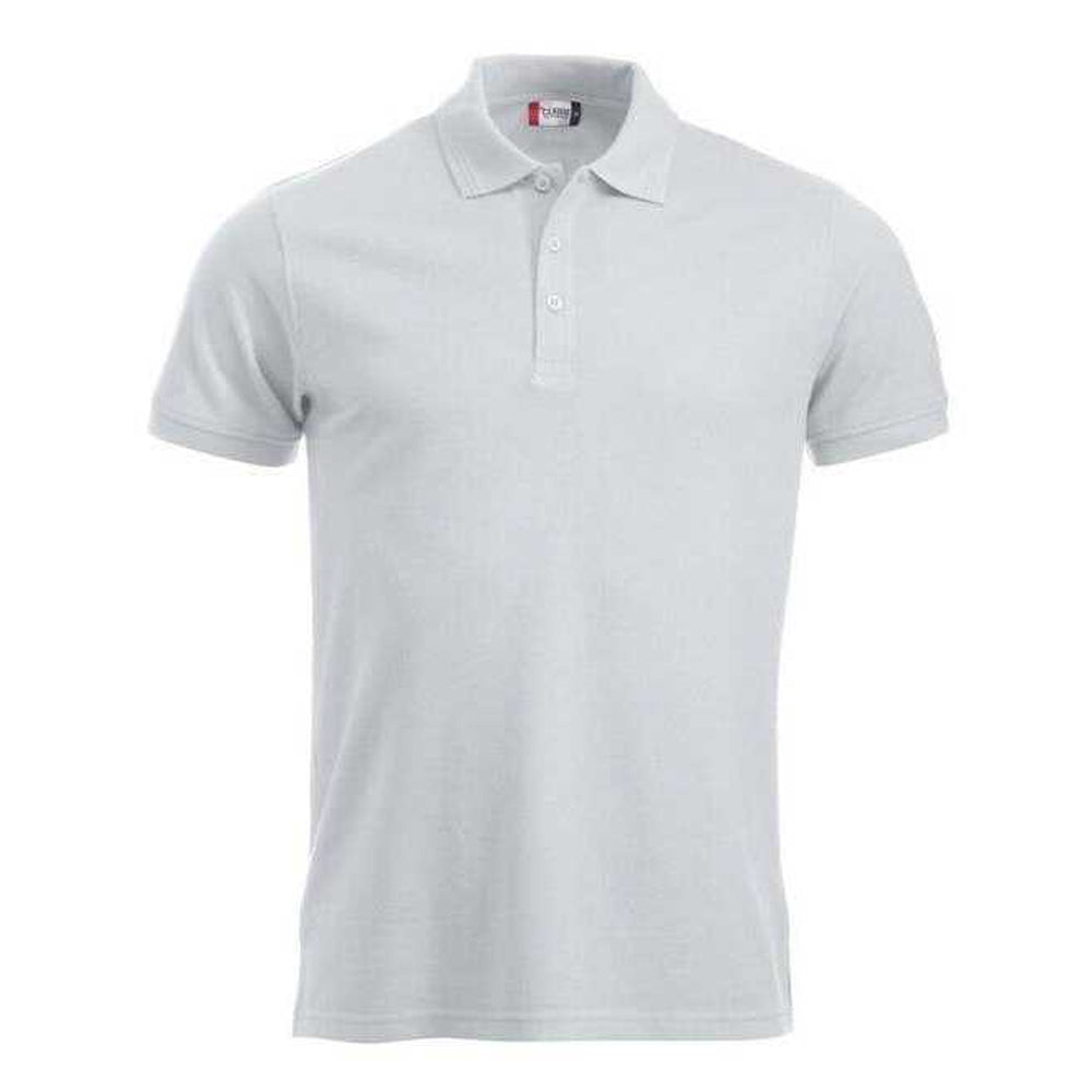 White - Front - Clique Mens Manhattan Polo Shirt