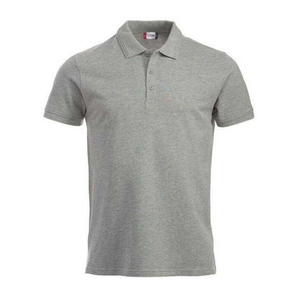 Grey Melange - Front - Clique Mens Manhattan Polo Shirt