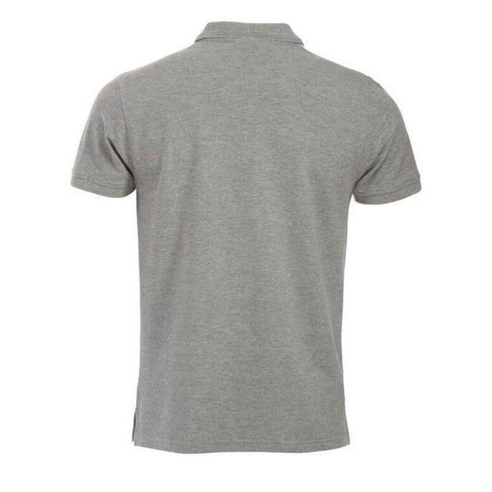 Grey Melange - Back - Clique Mens Manhattan Polo Shirt
