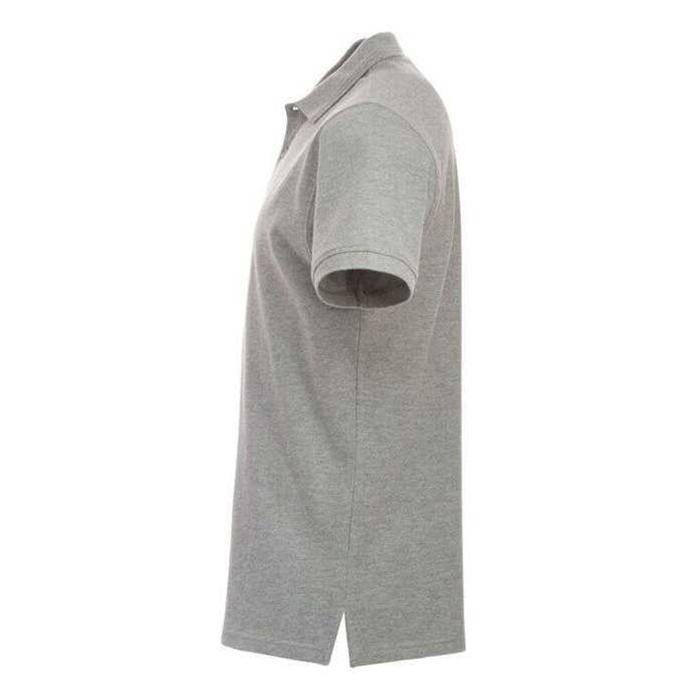 Grey Melange - Side - Clique Mens Manhattan Polo Shirt