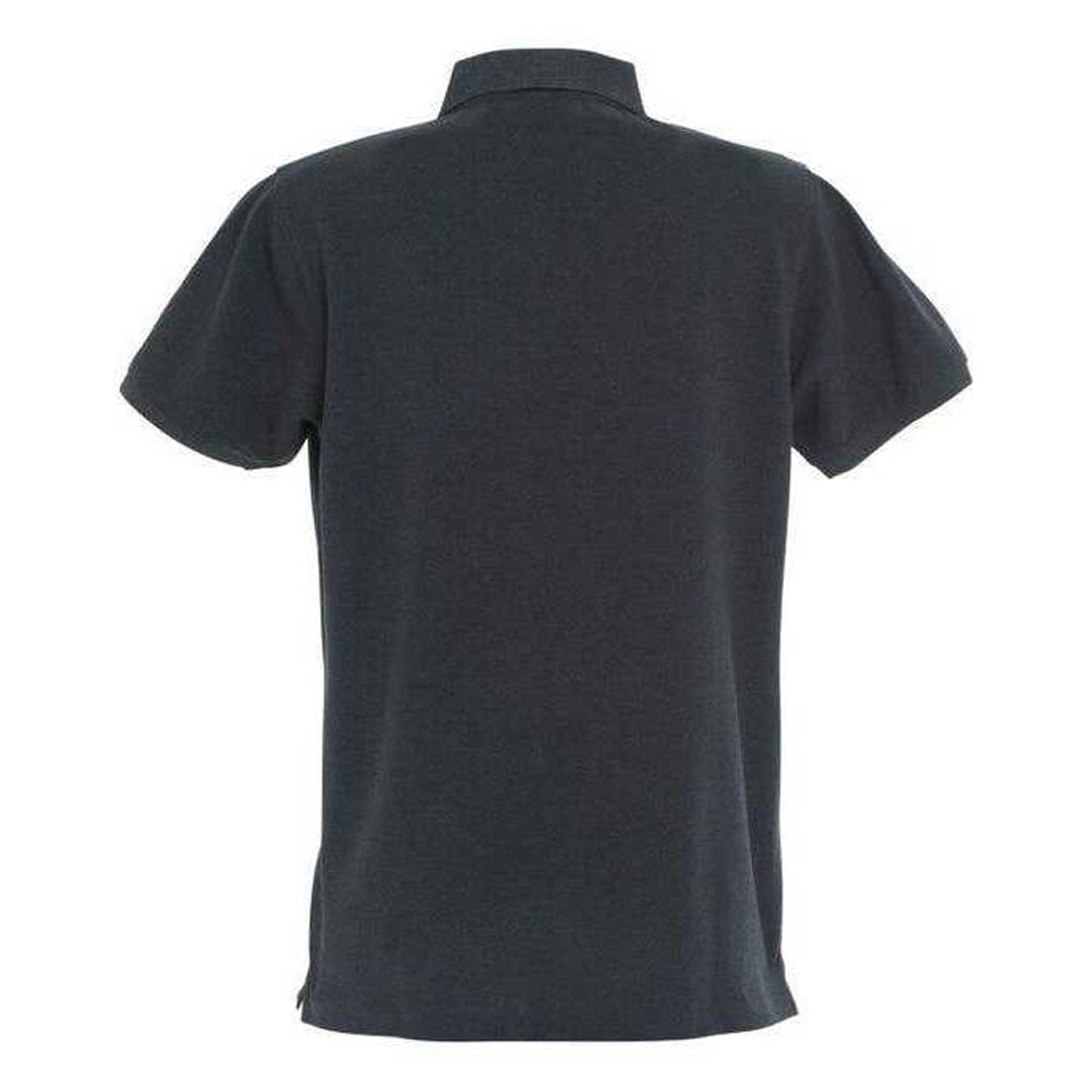 Anthracite Melange - Back - Clique Mens Premium Stretch Polo Shirt
