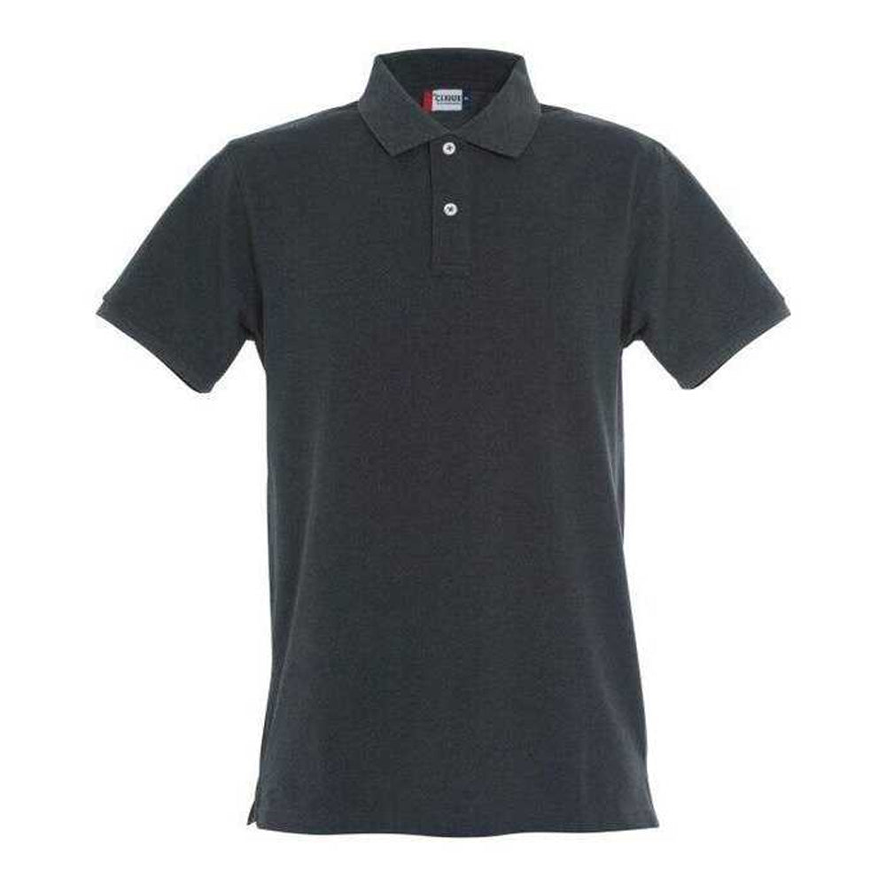 Anthracite Melange - Front - Clique Mens Premium Stretch Polo Shirt