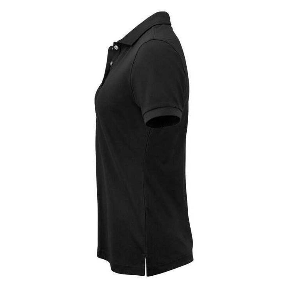 Black - Side - Cutter & Buck Womens-Ladies Virtue Golf Polo Shirt