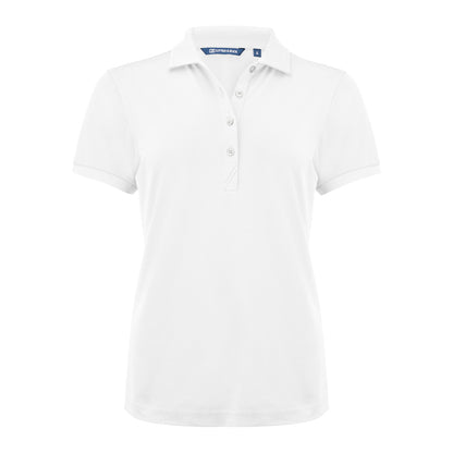 White - Front - Cutter & Buck Womens-Ladies Virtue Golf Polo Shirt