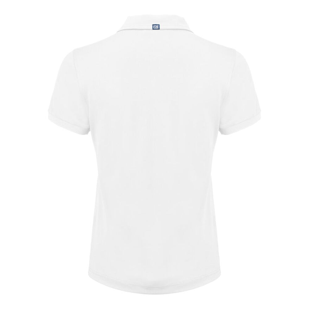 White - Back - Cutter & Buck Womens-Ladies Virtue Golf Polo Shirt