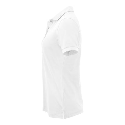 White - Side - Cutter & Buck Womens-Ladies Virtue Golf Polo Shirt